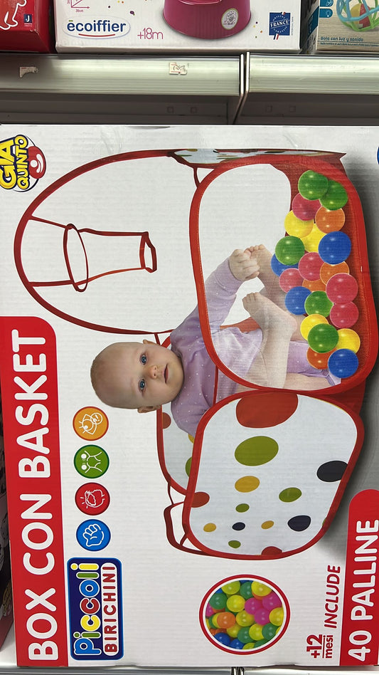 BOX BASKET CON PALLINE